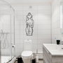Wallity Female Posture Escultura de Pared Negra